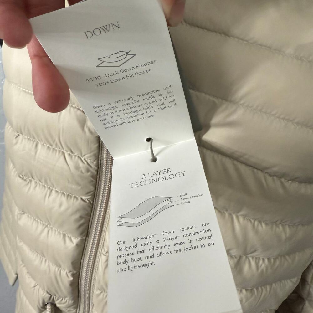 NWT Soia & Kyo Ayleen Ultra-Lightweight Down Hooded Puffer Jacket, Hush, XS - Picture 4 of 8